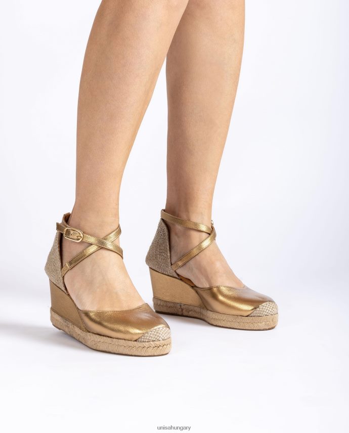 Unisa espadrille vamp-heel fémes felülettel nők J4PJX0788 kecses