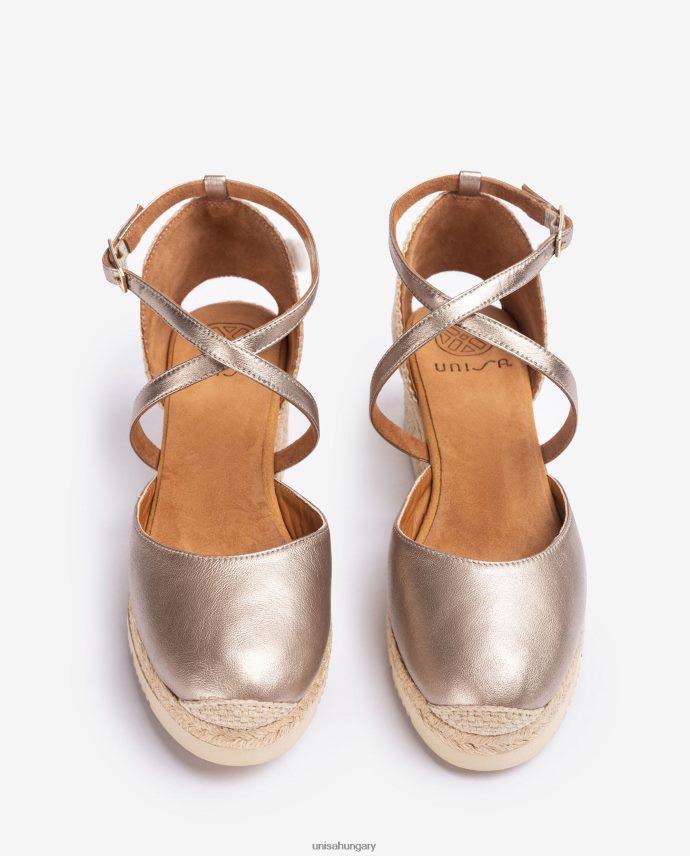 Unisa fém hatású bőr espadrill nők J4PJX0748 divat