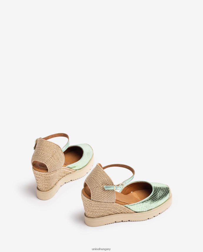 Unisa fémes hatású d\'orsay bokapánt espadrill nők J4PJX0713 kék