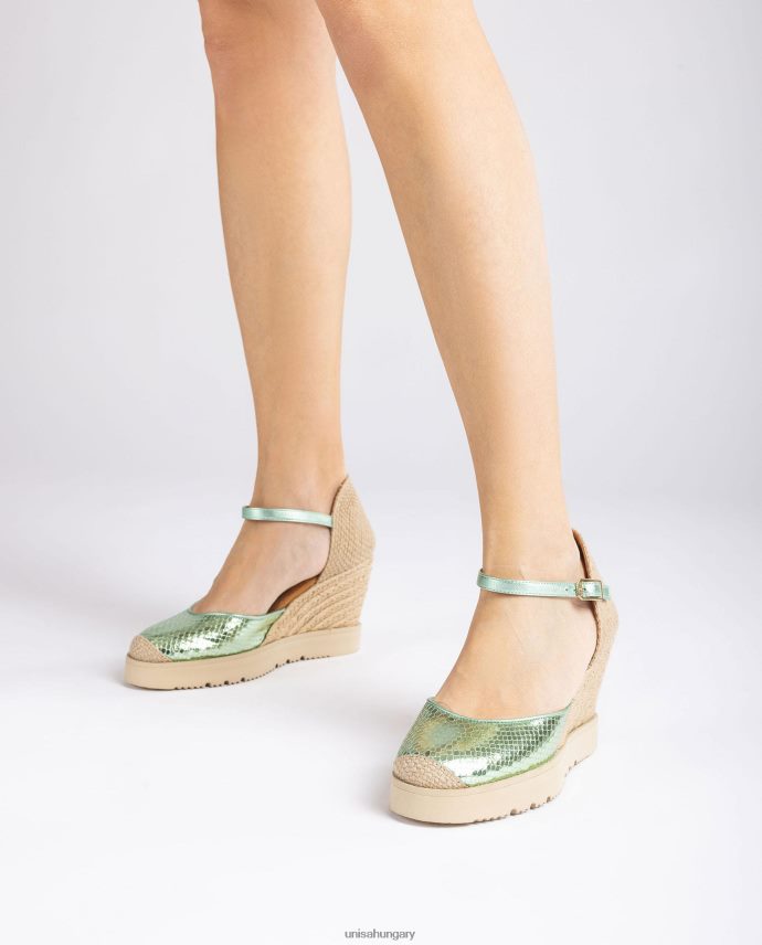 Unisa fémes hatású d\'orsay bokapánt espadrill nők J4PJX0713 kék