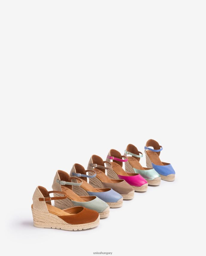 Unisa fémes hatású d\'orsay bokapánt espadrill nők J4PJX0714 kék