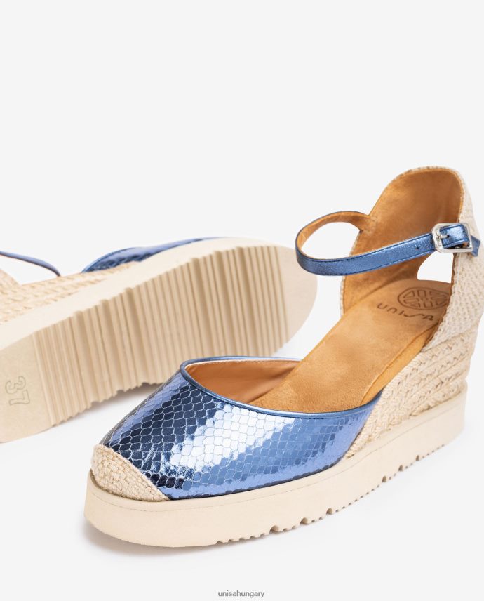 Unisa fémes hatású d\'orsay bokapánt espadrill nők J4PJX0715 kék