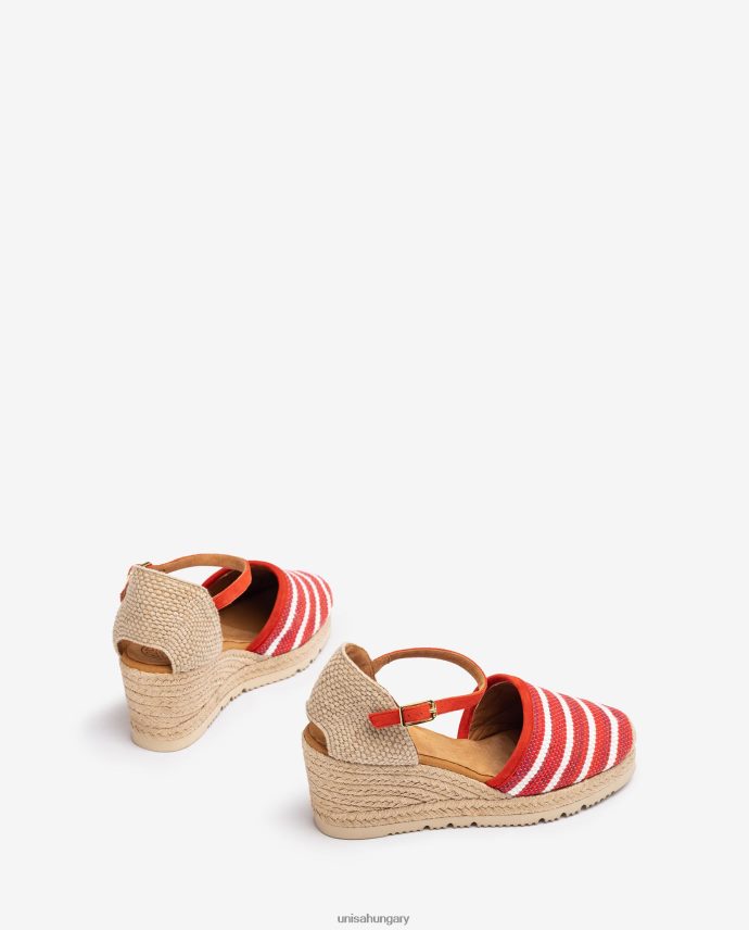 Unisa jarapa anyagból készült espadrill nők J4PJX0722 piros