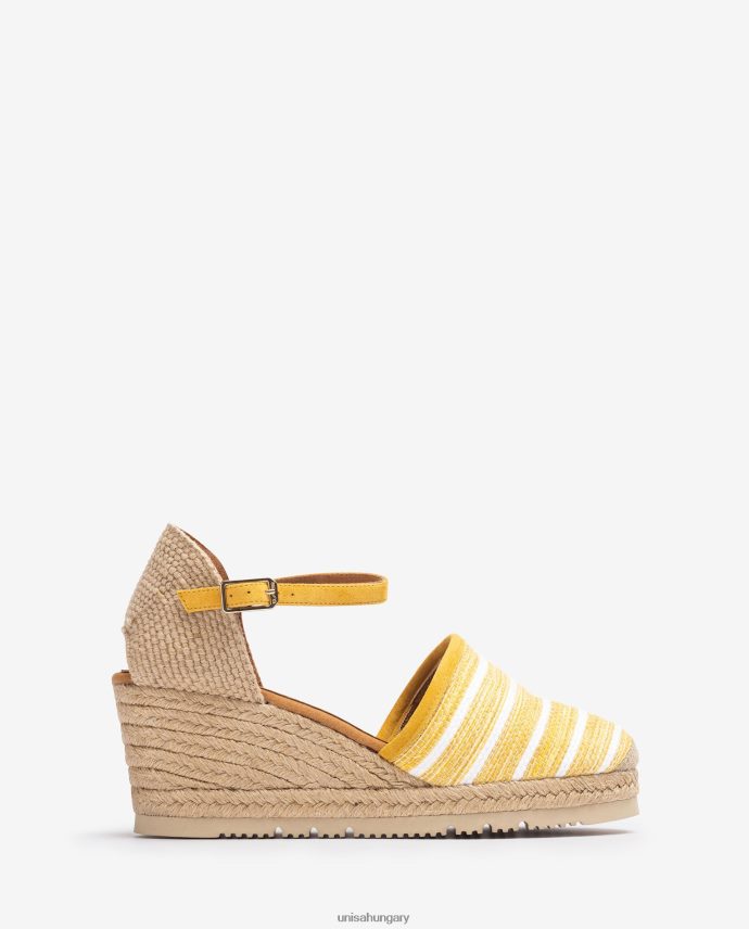 Unisa jarapa anyagból készült espadrill nők J4PJX0723 sárga