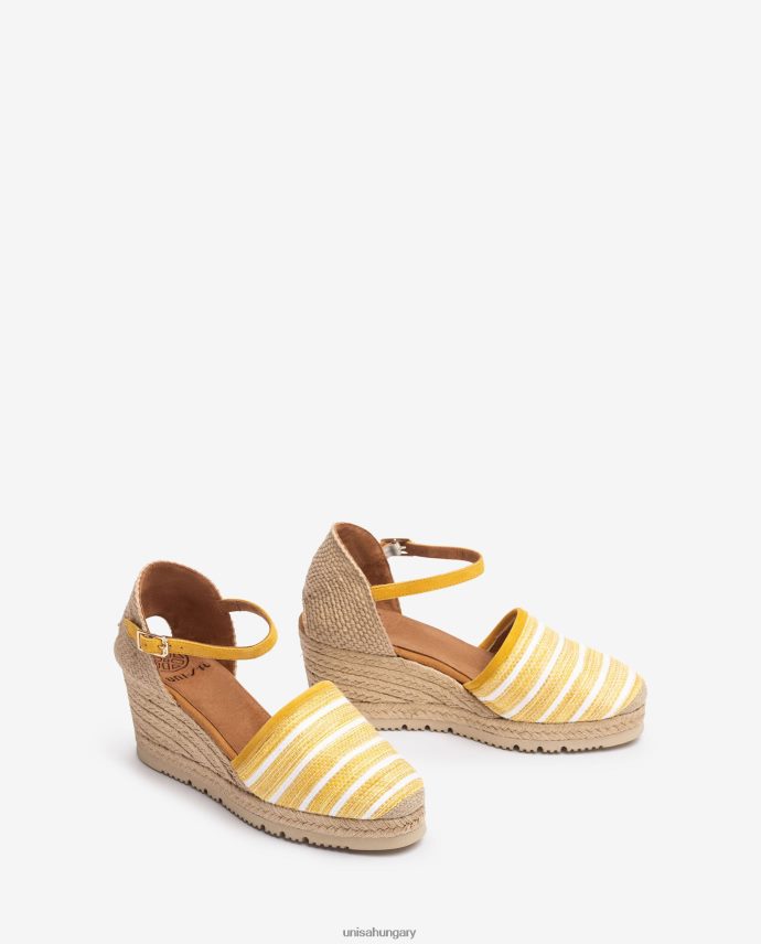 Unisa jarapa anyagból készült espadrill nők J4PJX0723 sárga