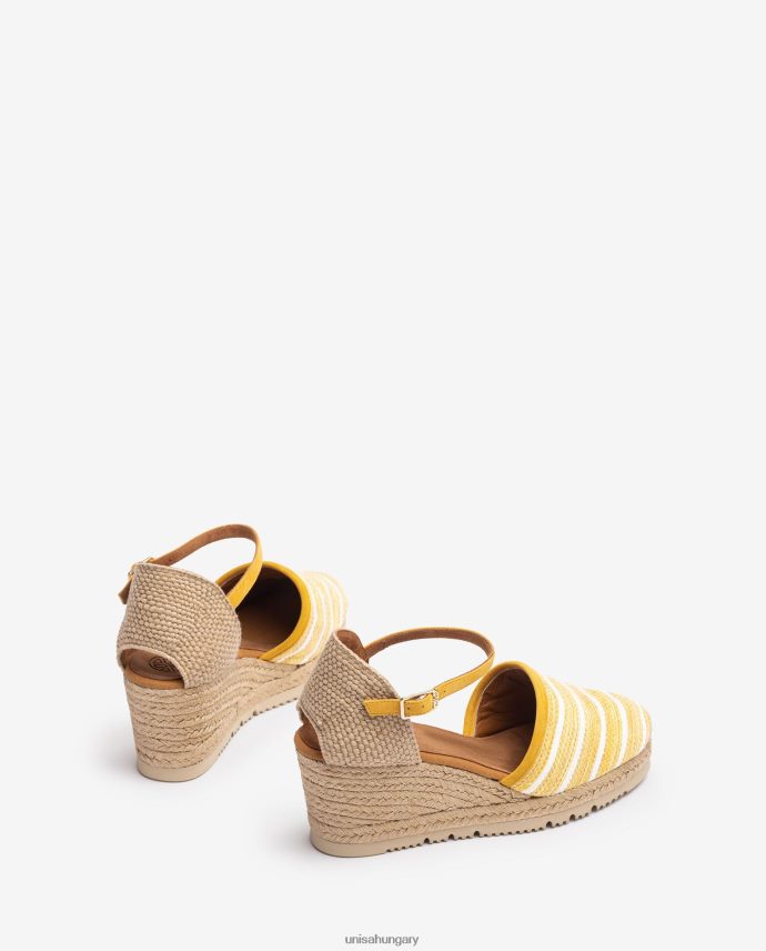 Unisa jarapa anyagból készült espadrill nők J4PJX0723 sárga
