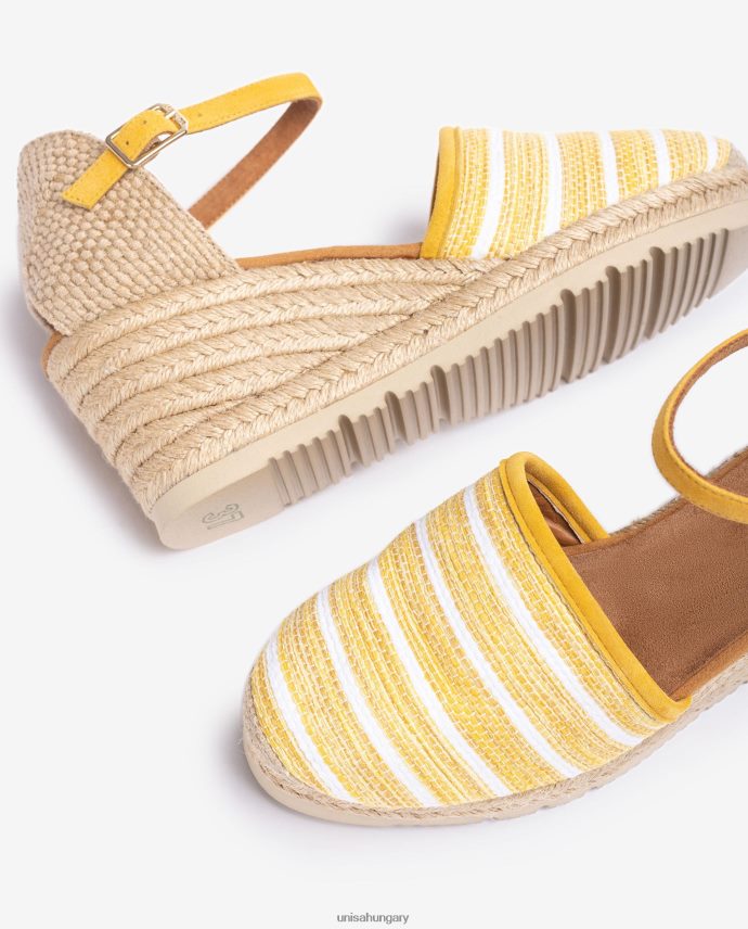 Unisa jarapa anyagból készült espadrill nők J4PJX0723 sárga
