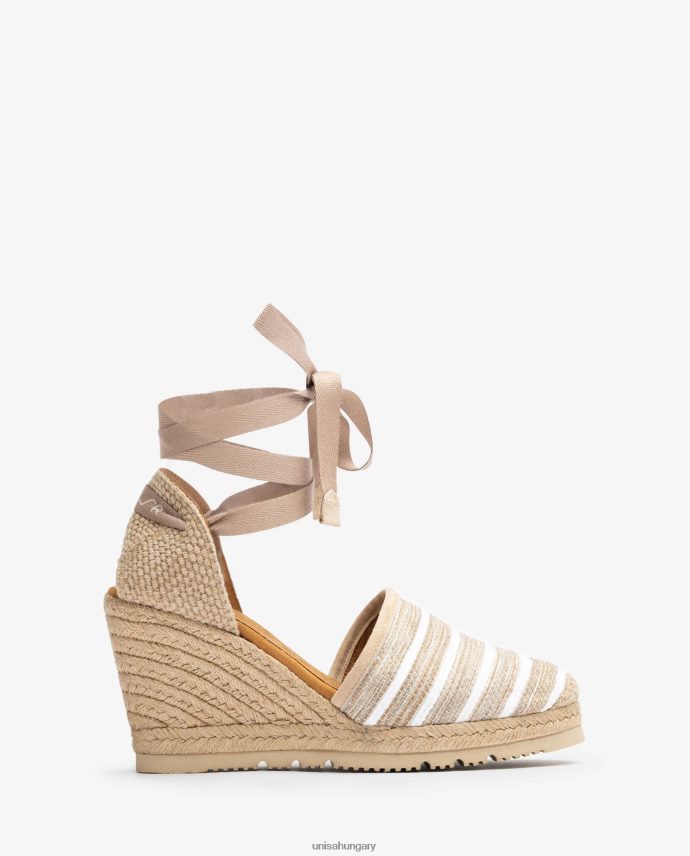 Unisa jarapa anyagból készült magas sarkú espadrill nők J4PJX0719 barna