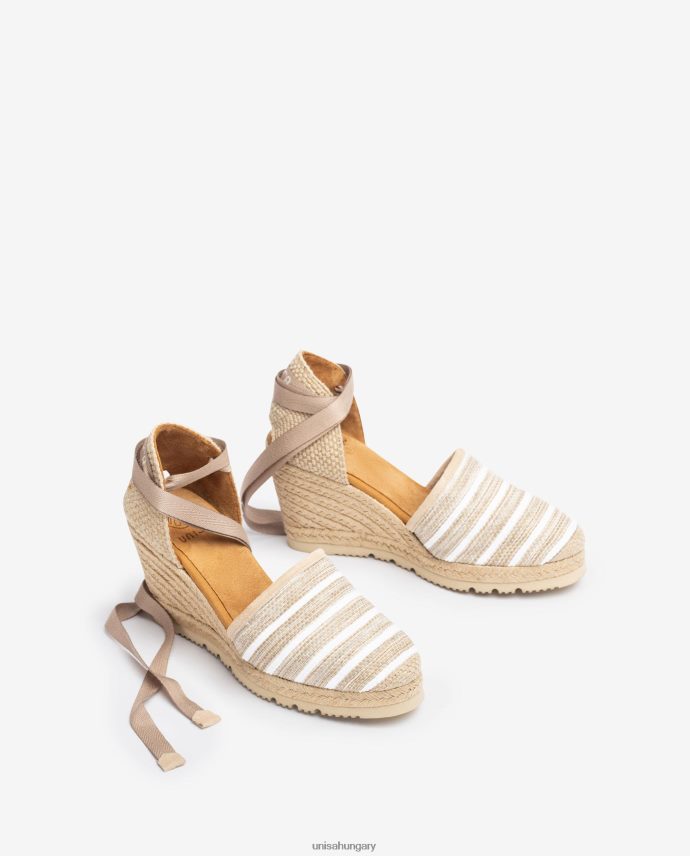 Unisa jarapa anyagból készült magas sarkú espadrill nők J4PJX0719 barna