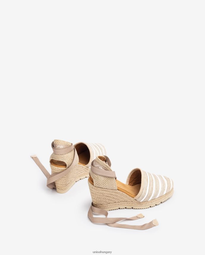 Unisa jarapa anyagból készült magas sarkú espadrill nők J4PJX0719 barna