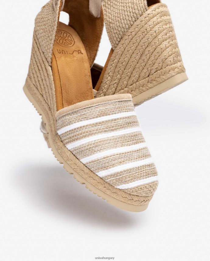 Unisa jarapa anyagból készült magas sarkú espadrill nők J4PJX0719 barna