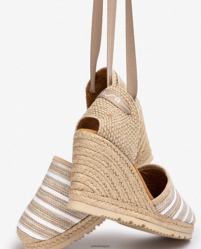 Unisa jarapa anyagból készült magas sarkú espadrill nők J4PJX0719 barna