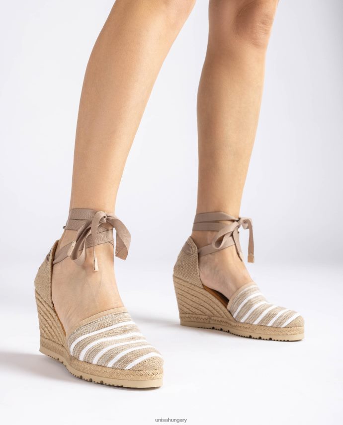 Unisa jarapa anyagból készült magas sarkú espadrill nők J4PJX0719 barna