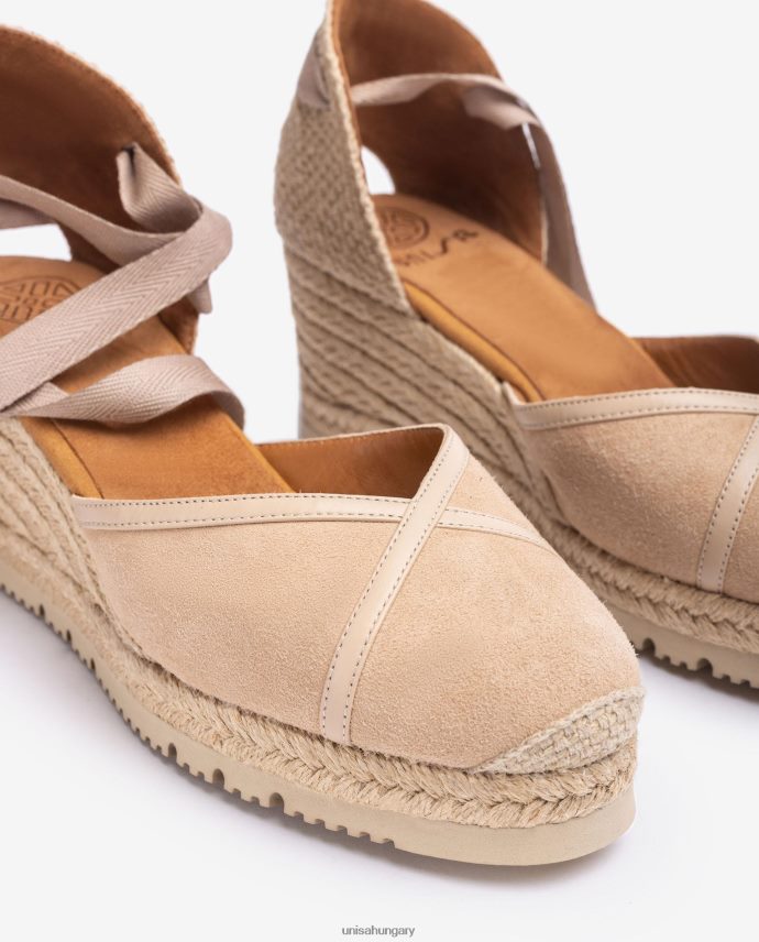 Unisa kontrasztos d\'orsay bokapántos espadrille nők J4PJX0707 bézs