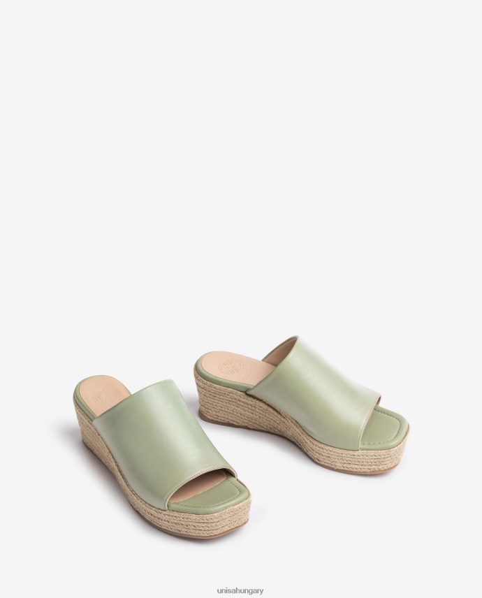 Unisa ékszandál szögletes orrral nők J4PJX0383 zöld