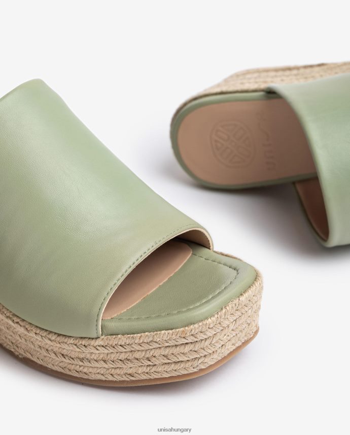 Unisa ékszandál szögletes orrral nők J4PJX0383 zöld