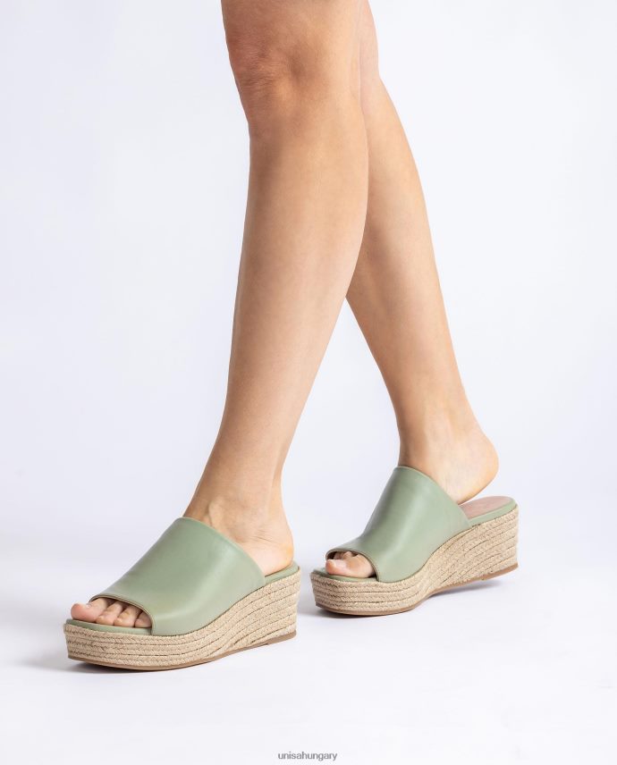 Unisa ékszandál szögletes orrral nők J4PJX0383 zöld