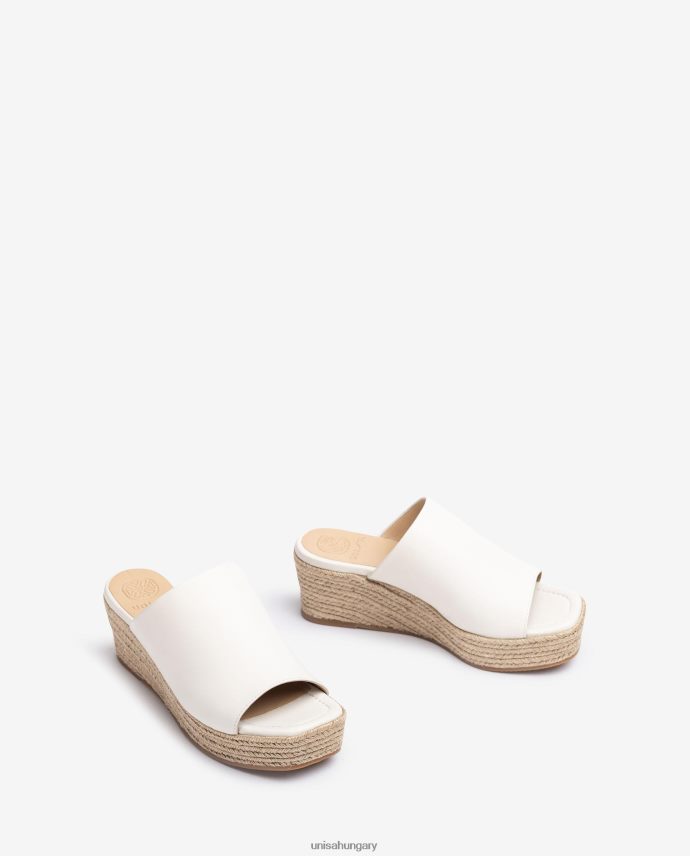 Unisa ékszandál szögletes orrral nők J4PJX0384 fehér