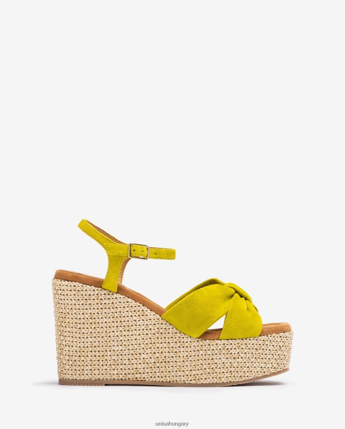 Unisa magas ékszandál csomós szegéllyel nők J4PJX0459 zöld