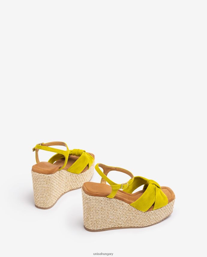 Unisa magas ékszandál csomós szegéllyel nők J4PJX0459 zöld