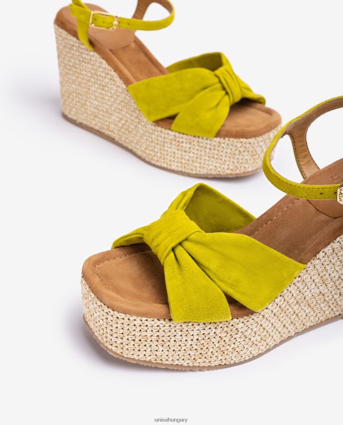 Unisa magas ékszandál csomós szegéllyel nők J4PJX0459 zöld