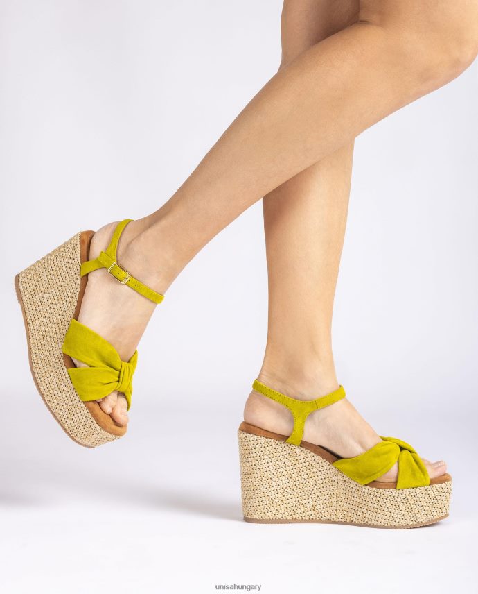 Unisa magas ékszandál csomós szegéllyel nők J4PJX0459 zöld