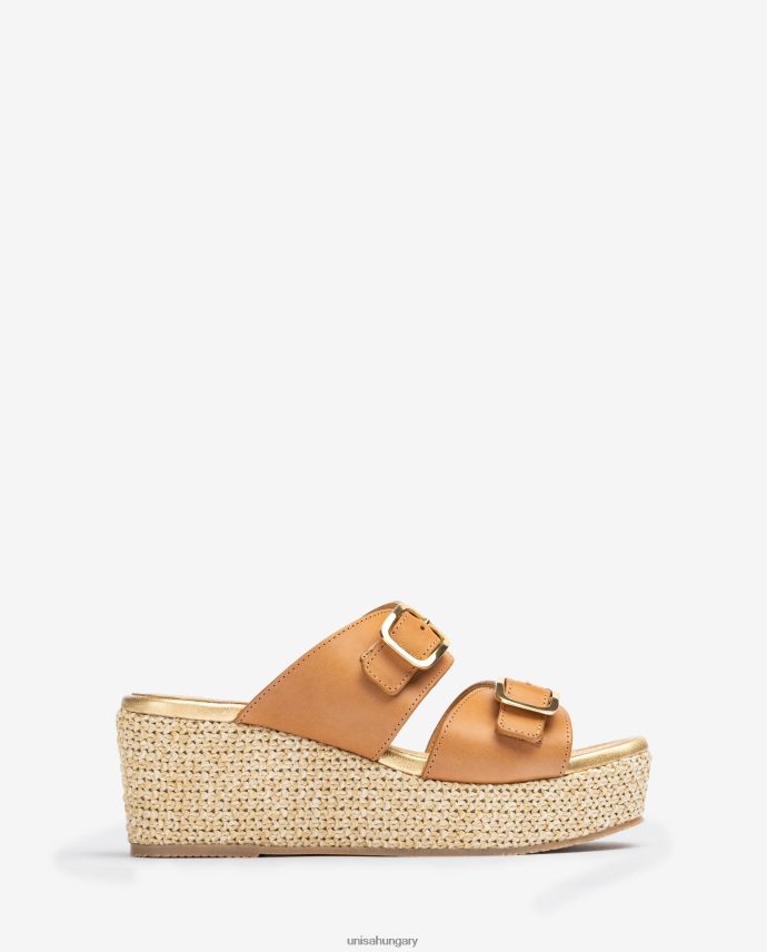 Unisa pántos szandál csattal nők J4PJX0148 barna