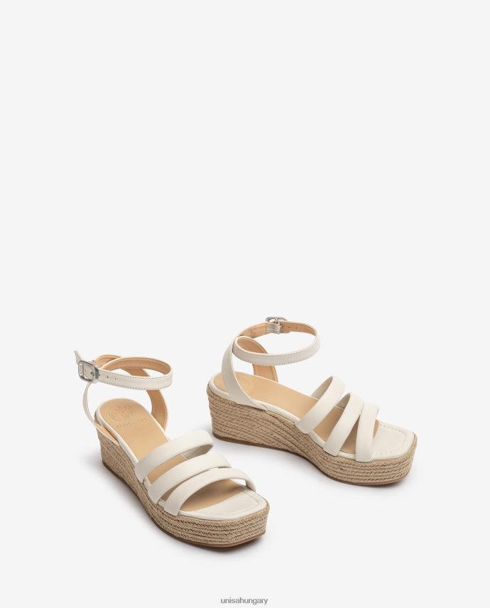 Unisa pántos szandál négyzetes orrral nők J4PJX0370 fehér