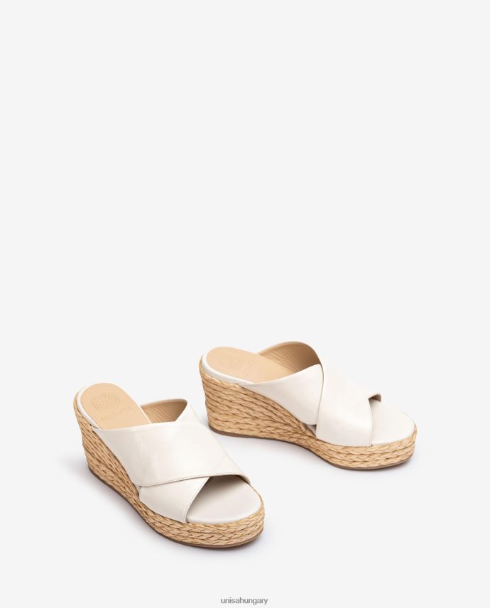 Unisa széles keresztpántos szandál nők J4PJX0296 fehér