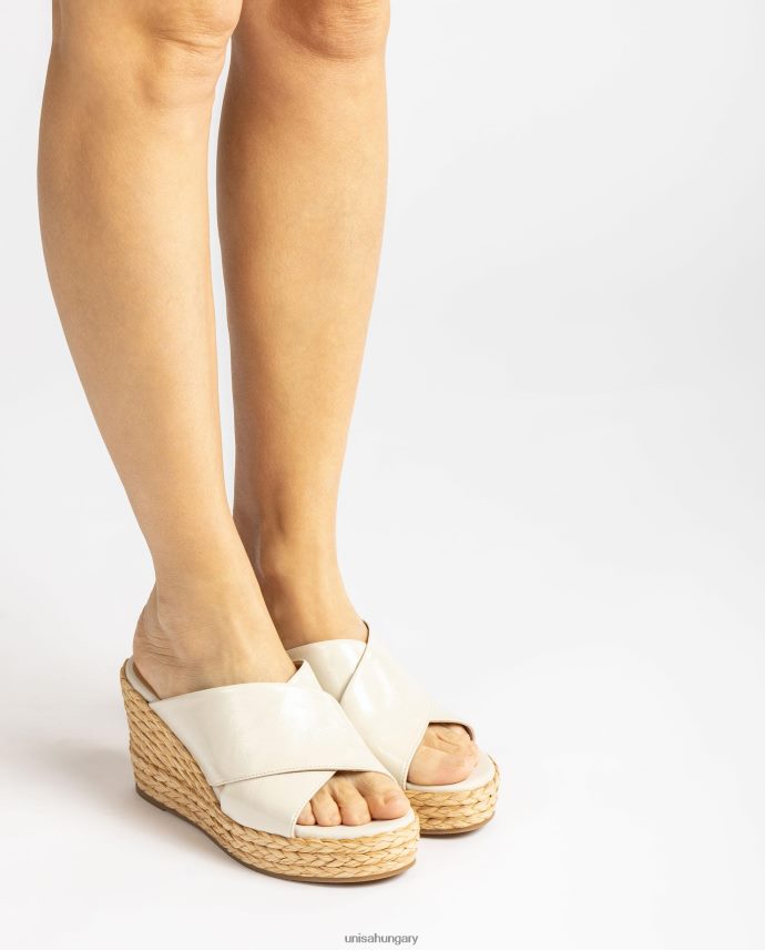 Unisa széles keresztpántos szandál nők J4PJX0296 fehér