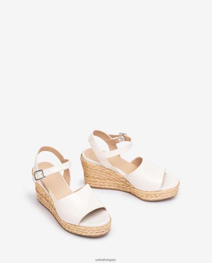 Unisa széles vámpír és juta szandál nők J4PJX0299 fehér