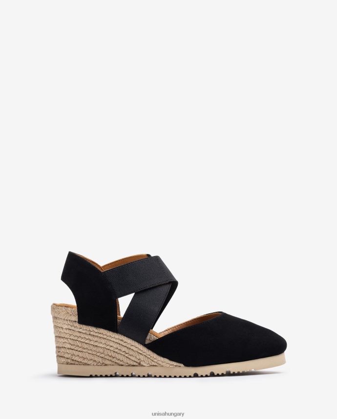 Unisa szandál elasztikus pántokkal nők J4PJX0770 fekete