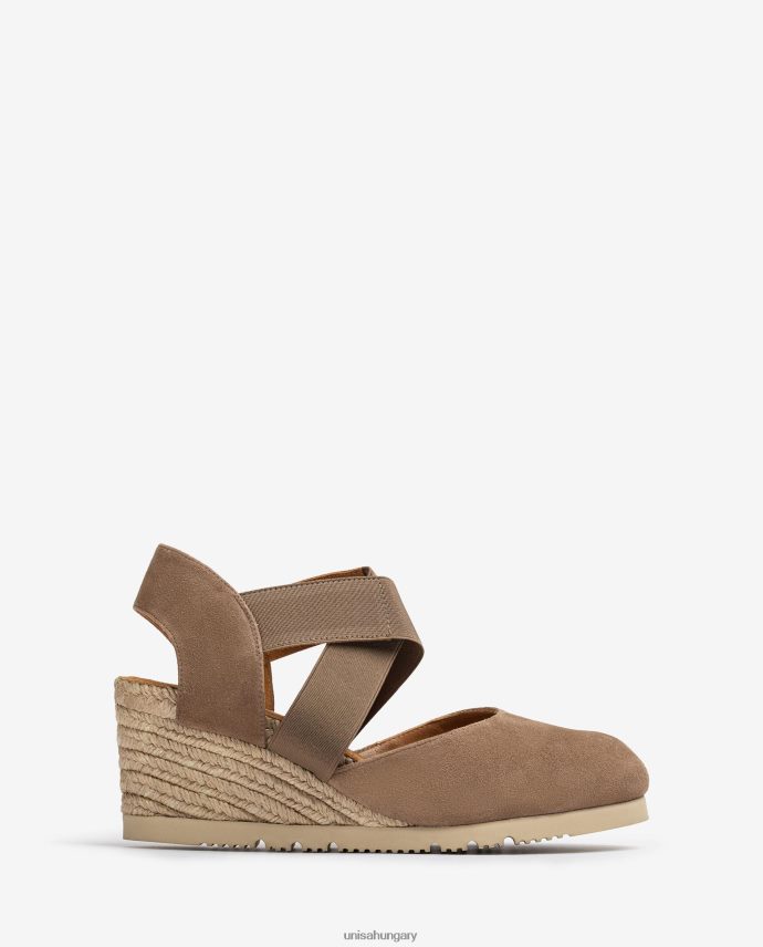 Unisa szandál elasztikus pántokkal nők J4PJX0771 barna