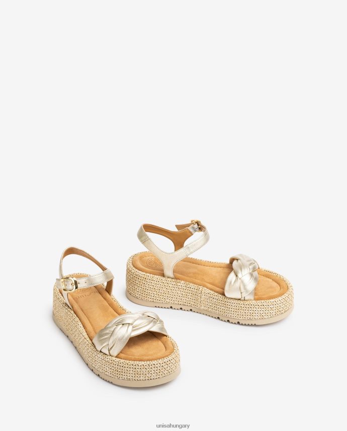 Unisa szandál steppelt fonattal az elején nők J4PJX096 kecses