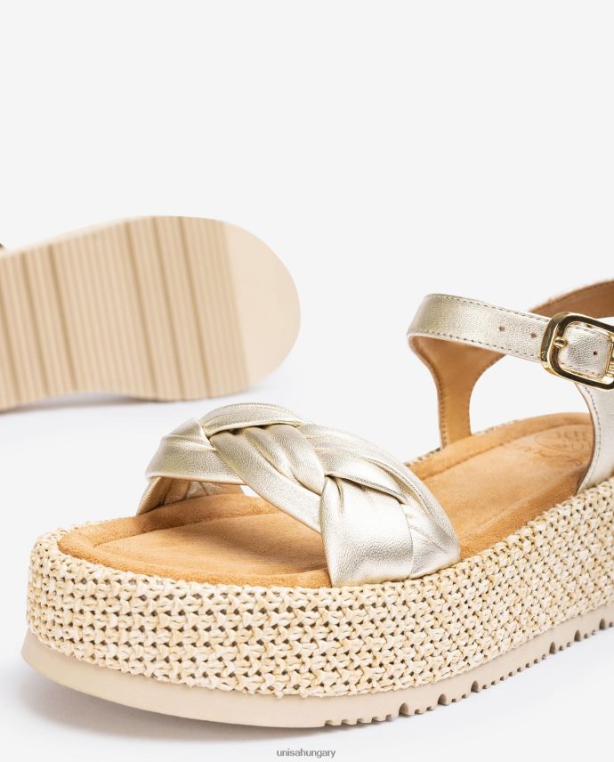 Unisa szandál steppelt fonattal az elején nők J4PJX096 kecses