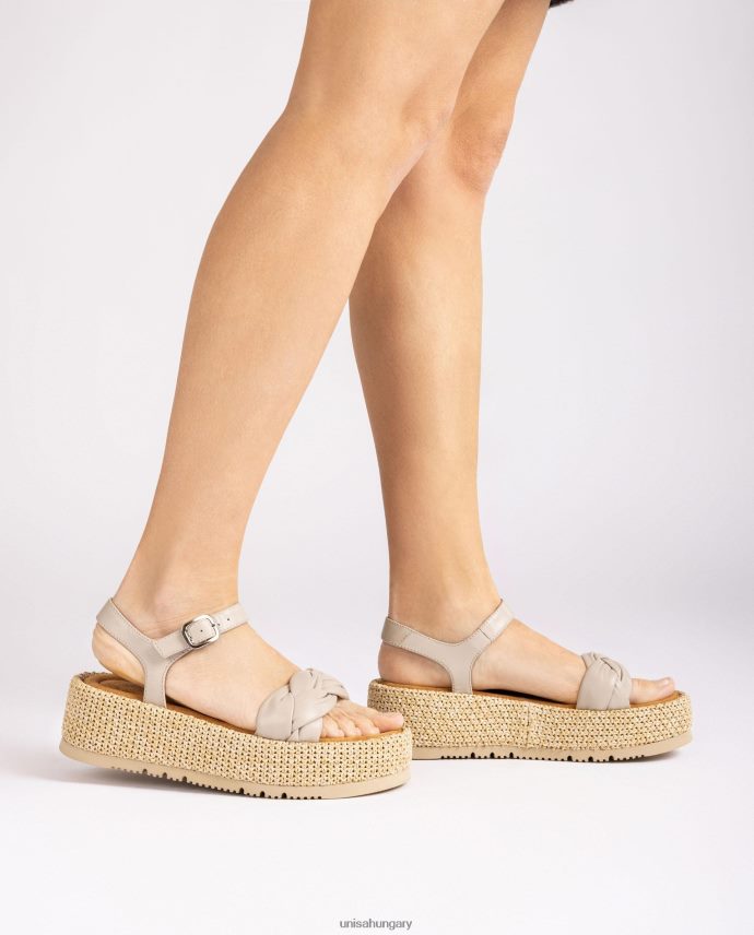 Unisa szandál steppelt fonattal az elején nők J4PJX097 divat
