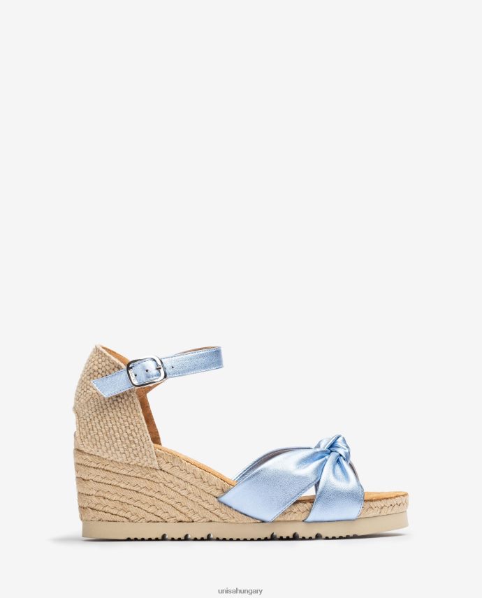 Unisa szuperkönnyű d'orsay bokapántos espadrille nők J4PJX0781 kék