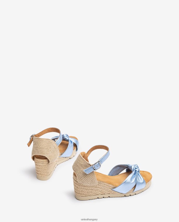Unisa szuperkönnyű d\'orsay bokapántos espadrille nők J4PJX0781 kék