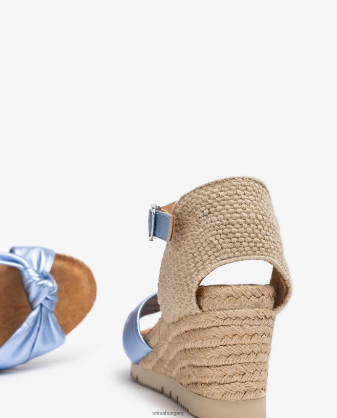 Unisa szuperkönnyű d\'orsay bokapántos espadrille nők J4PJX0781 kék