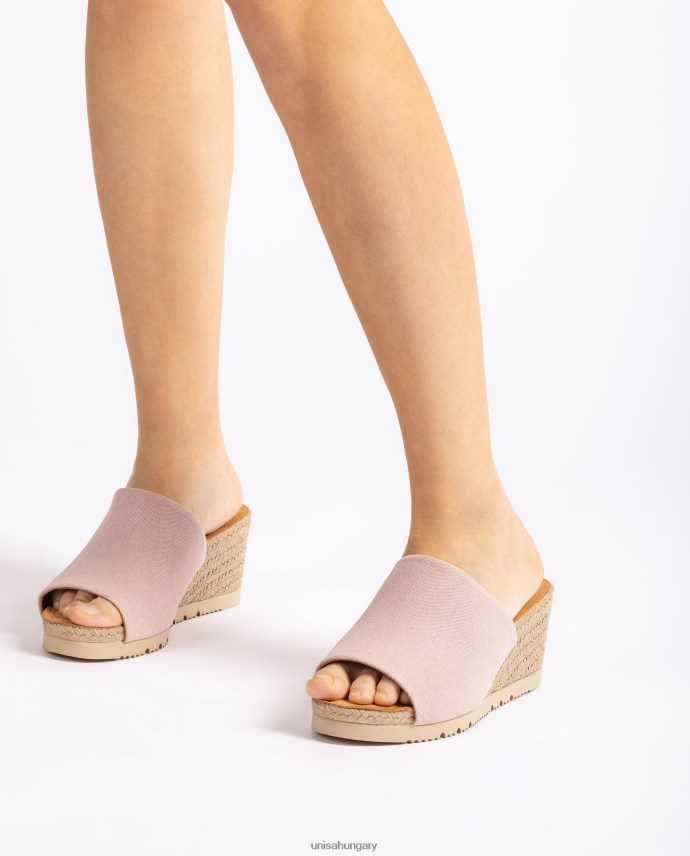 Unisa öszvér juta éksarokkal nők J4PJX0466 rózsaszín