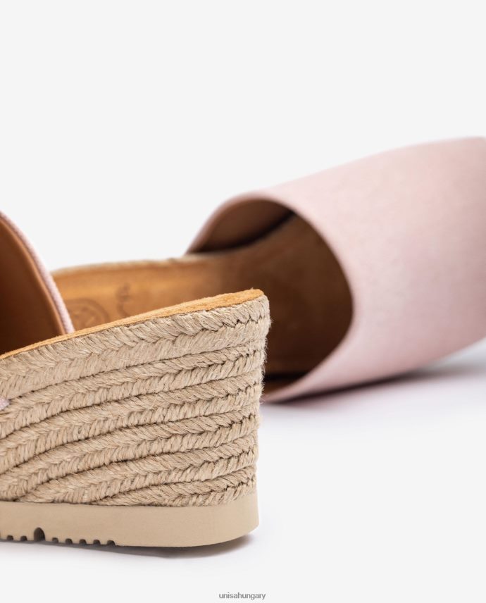 Unisa öszvér juta éksarokkal nők J4PJX0466 rózsaszín