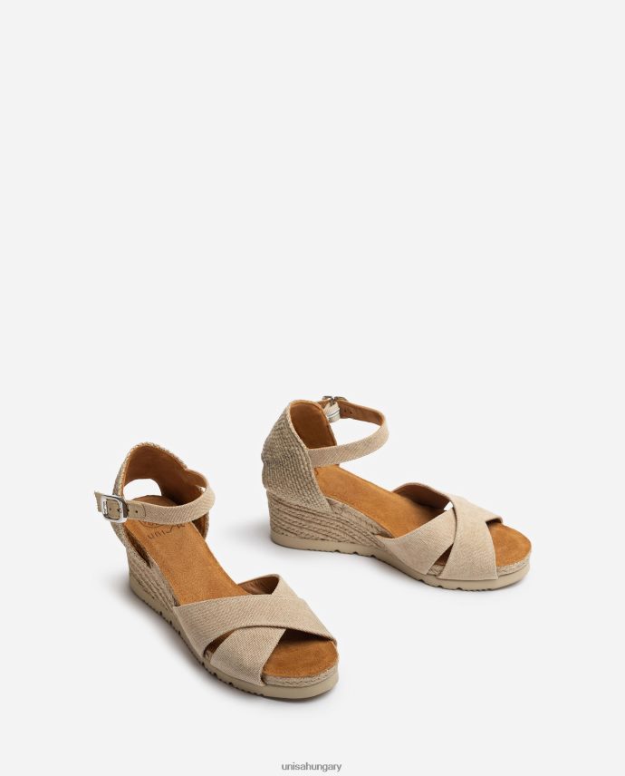 Unisa áthúzható pántos juta szandál nők J4PJX0775 divat
