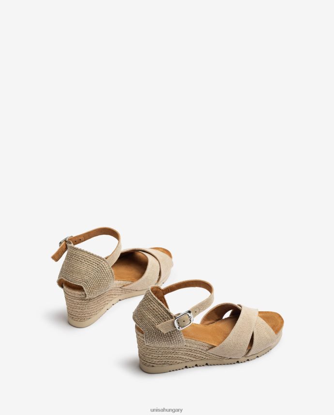 Unisa áthúzható pántos juta szandál nők J4PJX0775 divat