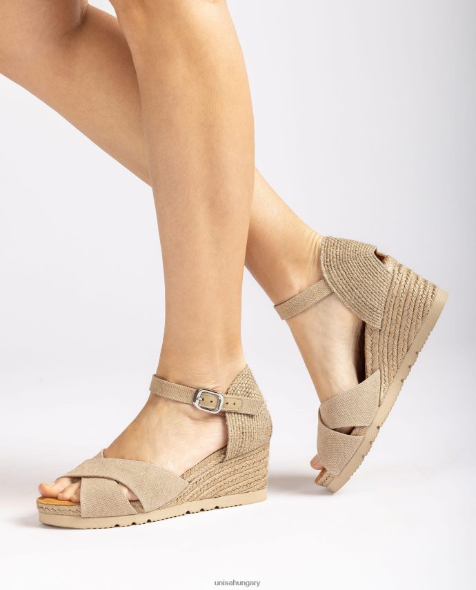 Unisa áthúzható pántos juta szandál nők J4PJX0775 divat