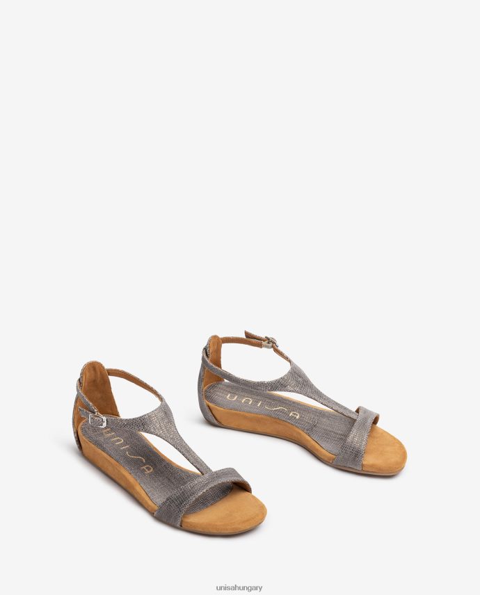 Unisa fém hatású bőr szandál talppánttal nők J4PJX0387 kecses