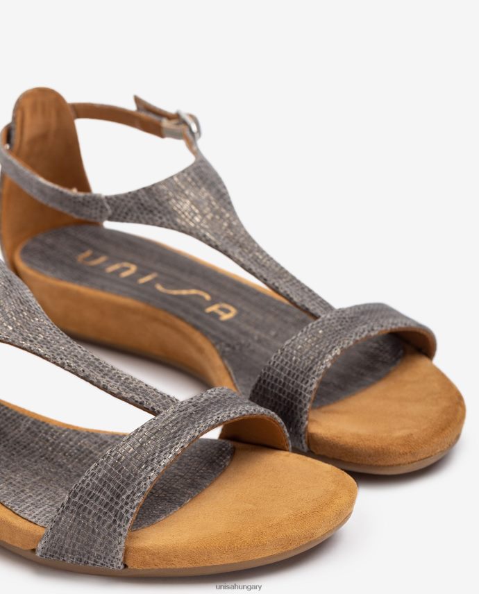 Unisa fém hatású bőr szandál talppánttal nők J4PJX0387 kecses