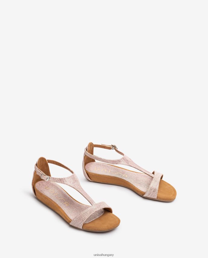 Unisa fém hatású bőr szandál talppánttal nők J4PJX0447 kecses