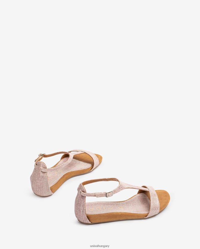 Unisa fém hatású bőr szandál talppánttal nők J4PJX0447 kecses