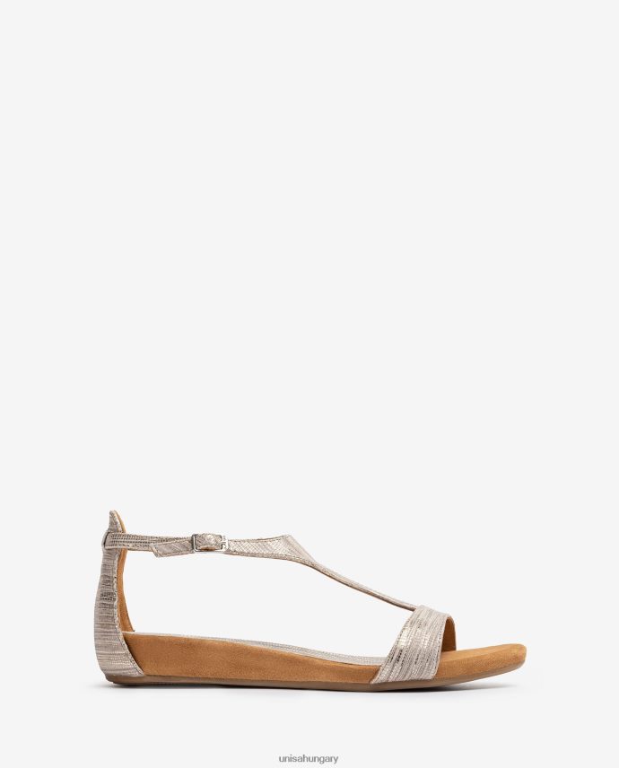 Unisa fém hatású bőr szandál talppánttal nők J4PJX0450 divat