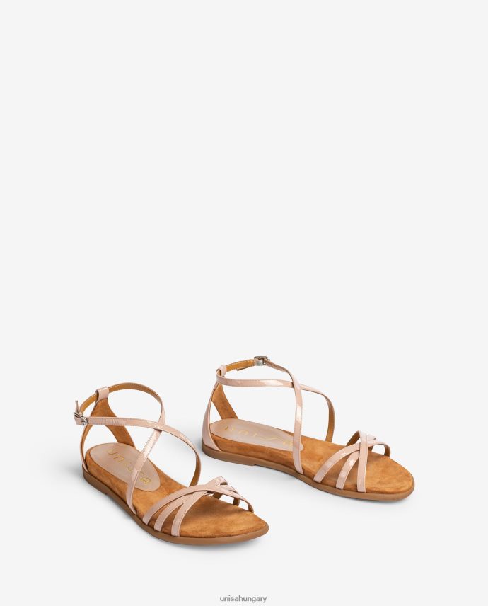 Unisa lakkbőr lapos szandál nők J4PJX0446 rózsaszín